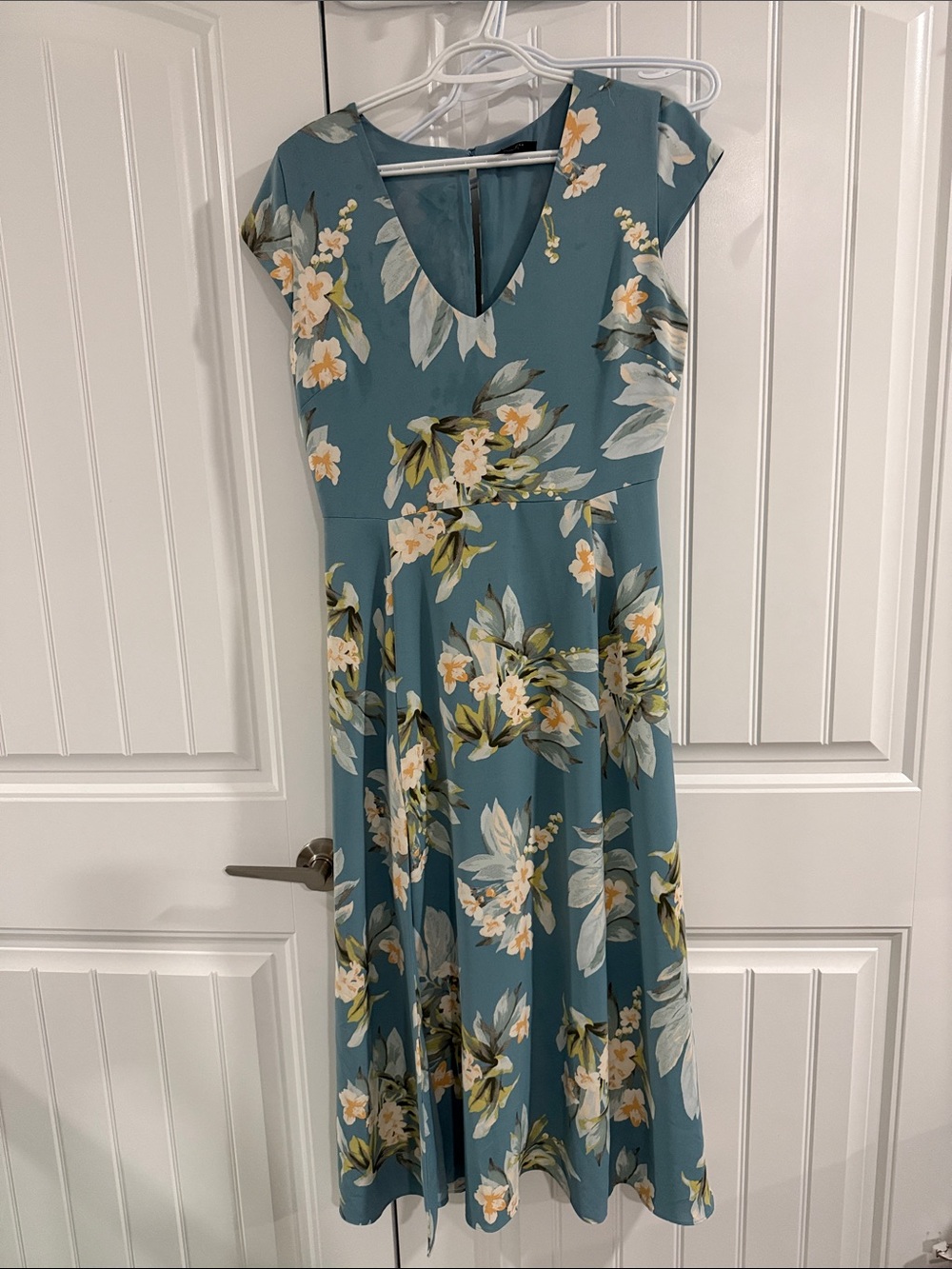 RW&CO. Teal Floral Maxi Dress